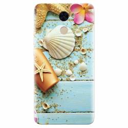 Husa silicon pentru Huawei Nova Lite Plus Blue Wood Seashells Sea Star 