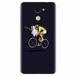 Husa silicon pentru Huawei Nova Lite Plus ET Riding Bike Funny Illustration 