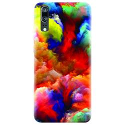 Husa silicon pentru Huawei P20 Oil Painting Colorful Strokes 