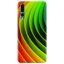 Husa silicon pentru Huawei P20 Pro 3D Multicolor Abstract Lines 