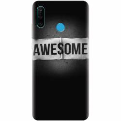 Husa silicon pentru Huawei P30 Lite Awesome Label Dark 