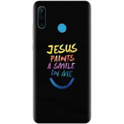 Husa silicon pentru Huawei P30 Lite Jesus Paints A Smile In Me 