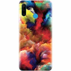 Husa silicon pentru Huawei P30 Lite Oil Painting Colorful Strokes 