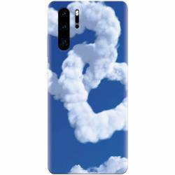 Husa silicon pentru Huawei P30 Pro Heart Shaped Clouds Blue Sky 