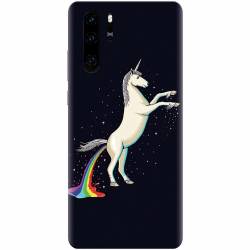 Husa silicon pentru Huawei P30 Pro Unicorn Shitting Rainbows 