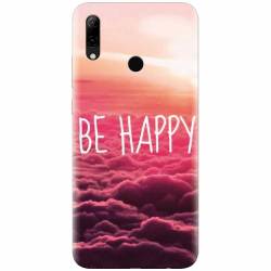 Husa silicon pentru Huawei P Smart 2019 Be Happy Puffy Clouds 