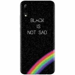 Husa silicon pentru Huawei P Smart 2019 Black Is Not Sad 
