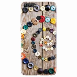 Husa silicon pentru Huawei P Smart Colorful Buttons Spiral Wood Deck 