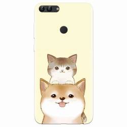 Husa silicon pentru Huawei P Smart Two Cat 