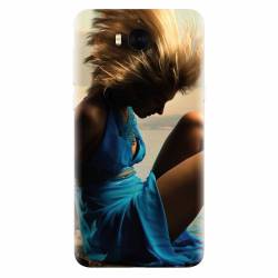 Husa silicon pentru Huawei Y5 2017 Girl In Blue Dress 