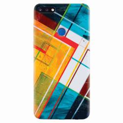 Husa silicon pentru Huawei Y7 Prime 2018 Abstraction Color Shape