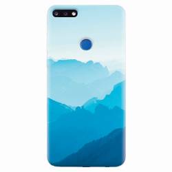Husa silicon pentru Huawei Y7 Prime 2018 Blue Mountain Crests 