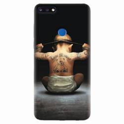 Husa silicon pentru Huawei Y7 Prime 2018 Body Builder Cute Baby Tattoo 
