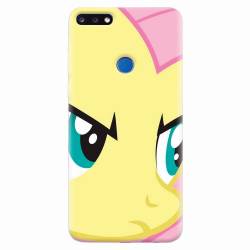 Husa silicon pentru Huawei Y7 Prime 2018 Close Up Fluttershy My Little Pony Friendship Is Magic 