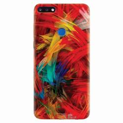 Husa silicon pentru Huawei Y7 Prime 2018 Colorful Digital Painting Strokes 