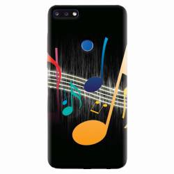 Husa silicon pentru Huawei Y7 Prime 2018 Colorful Music 