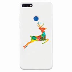 Husa silicon pentru Huawei Y7 Prime 2018 Colorful Reindeer Jump Illustration 