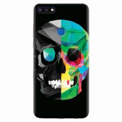 Husa silicon pentru Huawei Y7 Prime 2018 Colorful Skull 