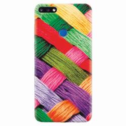 Husa silicon pentru Huawei Y7 Prime 2018 Colorful Woolen Art 