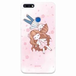Husa silicon pentru Huawei Y7 Prime 2018 Cute Couple 