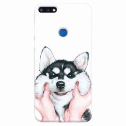 Husa silicon pentru Huawei Y7 Prime 2018 Cute Dog 1 