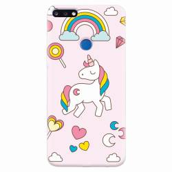 Husa silicon pentru Huawei Y7 Prime 2018 Cute Unicorn 