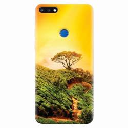 Husa silicon pentru Huawei Y7 Prime 2018 Hill Top Tree Golden Light 