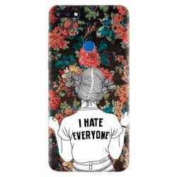 Husa silicon pentru Huawei Y7 Prime 2018 I Hate Everyone 