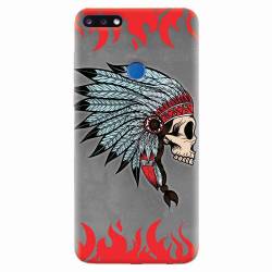 Husa silicon pentru Huawei Y7 Prime 2018 Indian Skull 