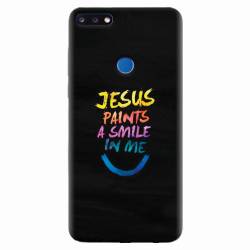 Husa silicon pentru Huawei Y7 Prime 2018 Jesus Paints A Smile In Me 