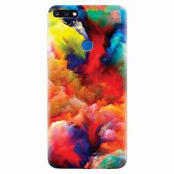 Husa silicon pentru Huawei Y7 Prime 2018 Oil Painting Colorful Strokes 