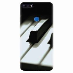 Husa silicon pentru Huawei Y7 Prime 2018 Piano Key Close Up Macro 