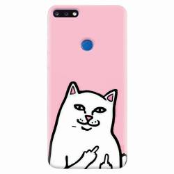 Husa silicon pentru Huawei Y7 Prime 2018 White Cat 