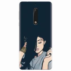 Husa silicon pentru Nokia 5 Simple Girl 