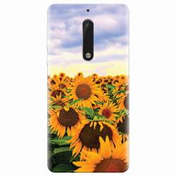 Husa silicon pentru Nokia 5 Sunflowers 