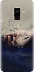 Husa silicon pentru Samsung Galaxy A8 Plus 3D Hand Ocean Render 