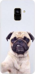 Husa silicon pentru Samsung Galaxy A8 Plus Simple Pug Selfie 