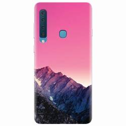 Husa silicon pentru Samsung Galaxy A9 2018 Mountain Peak Pink Gradient Effect 