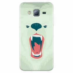 Husa silicon pentru Samsung Galaxy J3 2016 Fierce Polar Bear Winter 