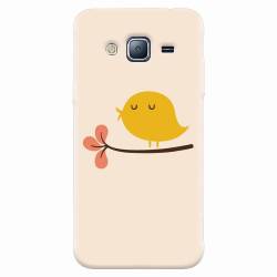 Husa silicon pentru Samsung Galaxy J3 2016 Flat Minimal Cute Bird Illustration 