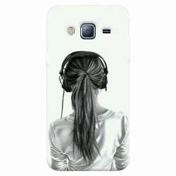 Husa silicon pentru Samsung Galaxy J3 2016 Girl With Headphone 