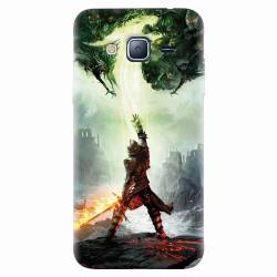 Husa silicon pentru Samsung Galaxy J3 2016 Green Dragon 