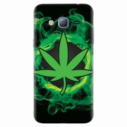 Husa silicon pentru Samsung Galaxy J3 2016 GreenFlames 