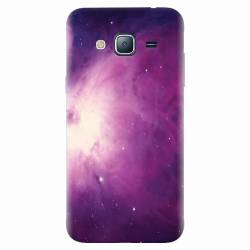 Husa silicon pentru Samsung Galaxy J3 2016 Purple Supernova Nebula Explosion 