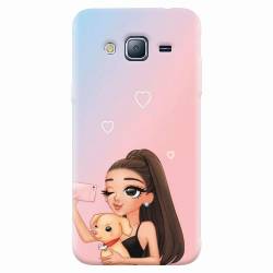 Husa silicon pentru Samsung Galaxy J3 2016 Selfie With Sweet Dog 