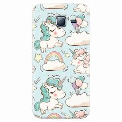 Husa silicon pentru Samsung Galaxy J3 2016 Unicorns And Clouds 