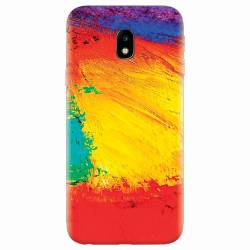 Husa silicon pentru Samsung Galaxy J3 2017 Colorful Dry Paint Strokes Texture 