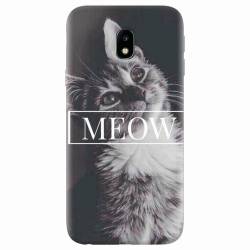 Husa silicon pentru Samsung Galaxy J3 2017 Meow Cute Cat 