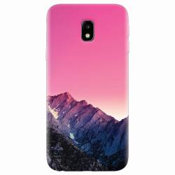 Husa silicon pentru Samsung Galaxy J3 2017 Mountain Peak Pink Gradient Effect 