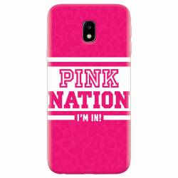 Husa silicon pentru Samsung Galaxy J3 2017 Pink Nation 